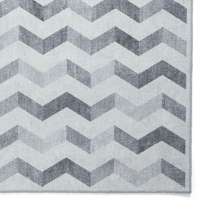 Coral H1059 Grey Modern Washable Rug