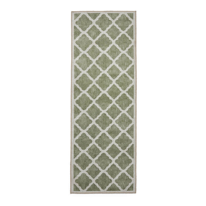 Coral H1063 Green Modern Washable Rug