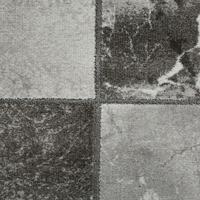 Craft 23495 Grey and Silver Abstract Rugs