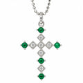 Crown Emerald Cross