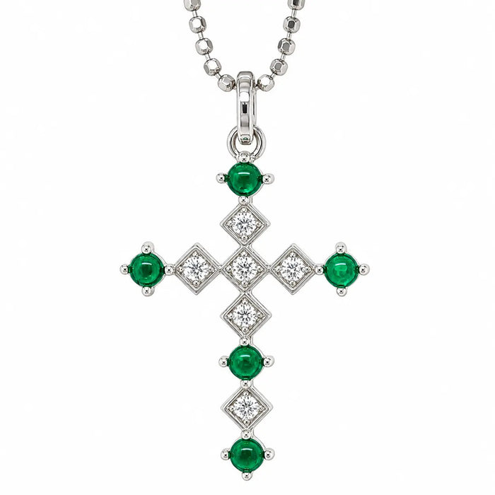 Crown Emerald Cross