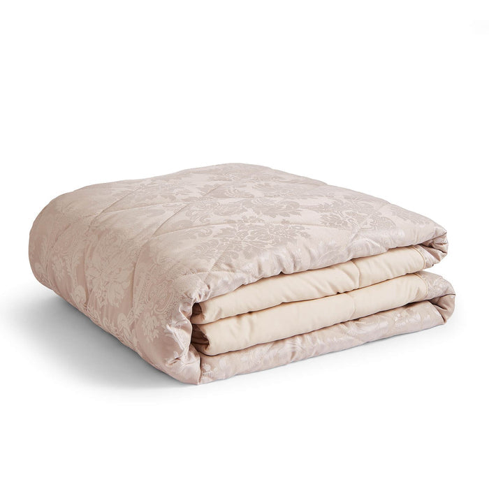 Damask Jacquard Bedspread Champagne Gold