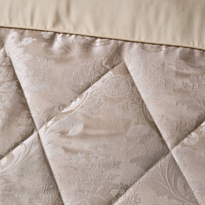 Damask Jacquard Bedspread Champagne Gold