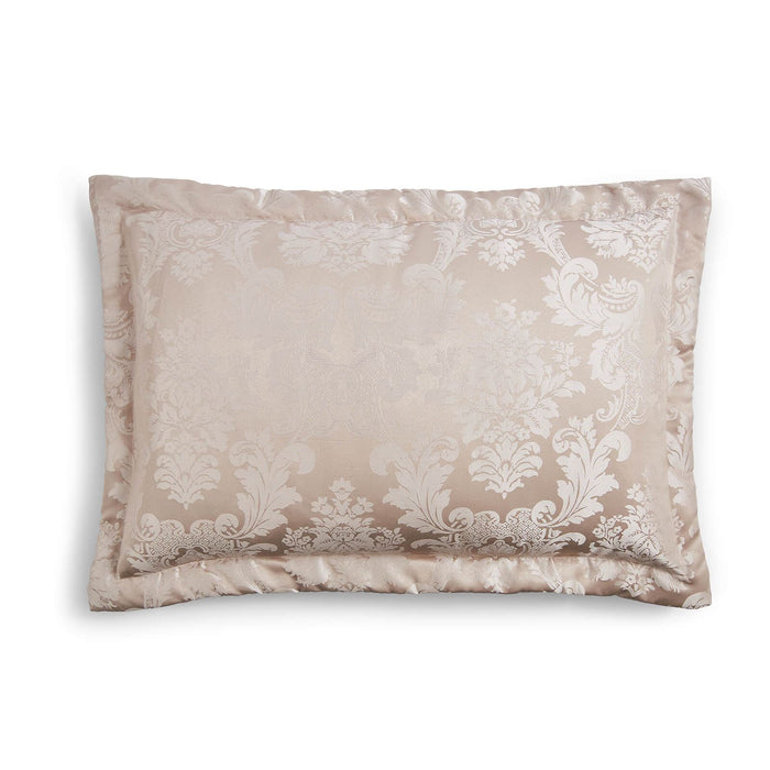 Damask Jacquard Quilted Pillow sham Pair Champagne Gold