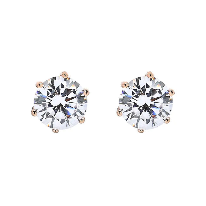 Diamond Crystalline 6 Prong Studs 2 Carat