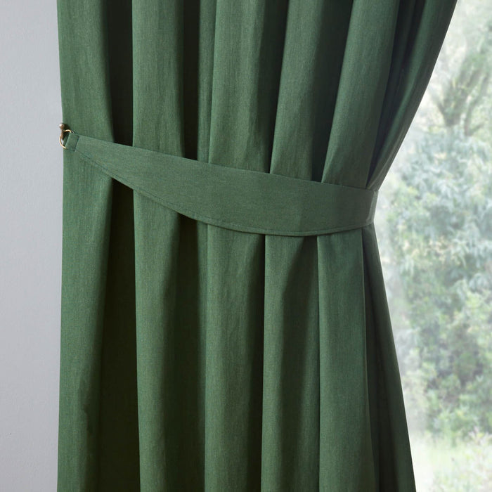 Dijon Green Pencil Pleat Curtains