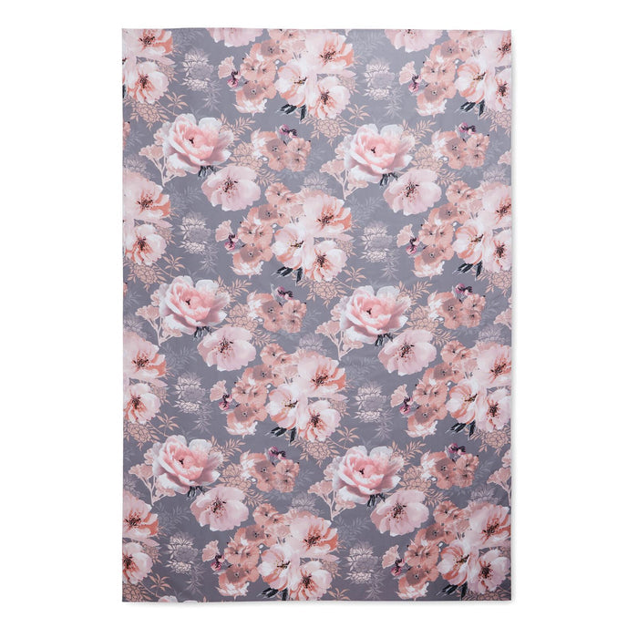 Dramatic Floral Grey Table Cloth