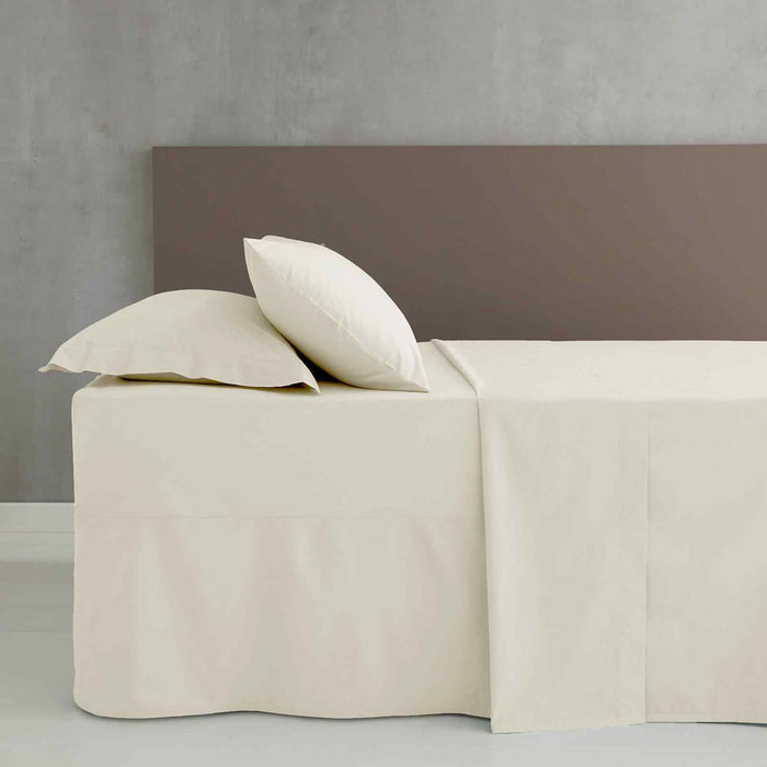 Easy Iron Percale Cream Base Valance Sheet