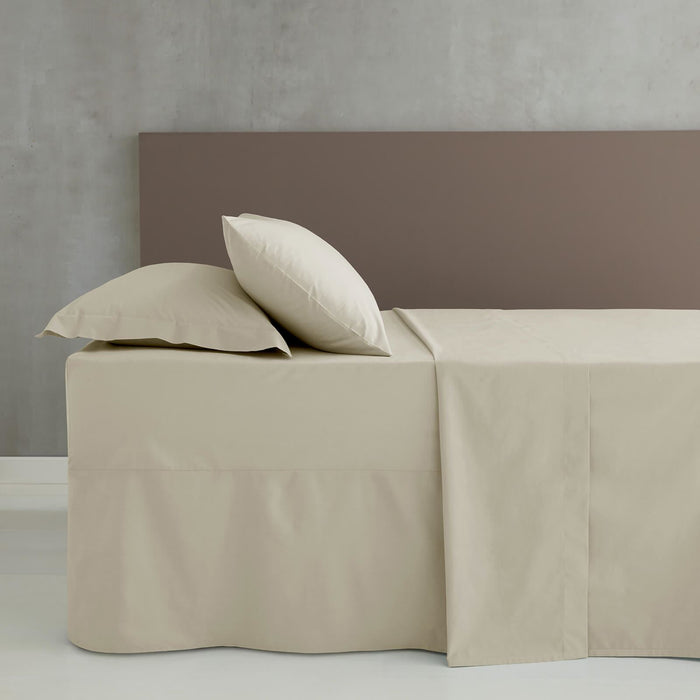 Easy Iron Percale Cream Base Valance Sheet