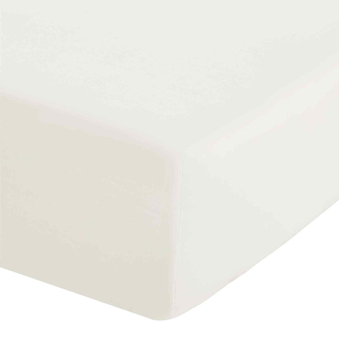 Easy Iron Percale Cream Fitted Sheet