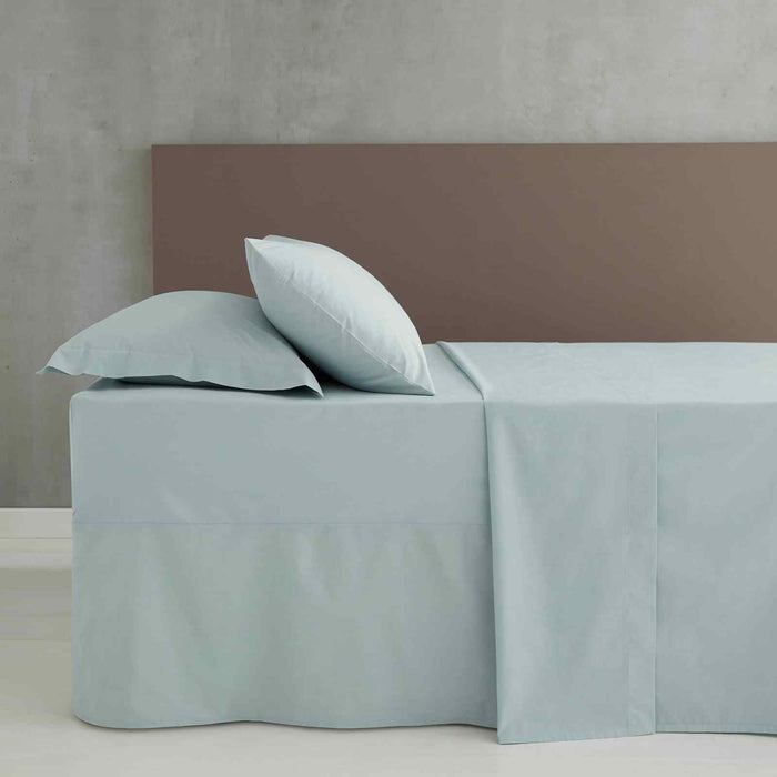 Easy Iron Percale Duck Egg Blue Fitted Sheet