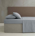 Easy Iron Percale Grey Fitted Sheet