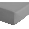 Easy Iron Percale Grey Fitted Sheet