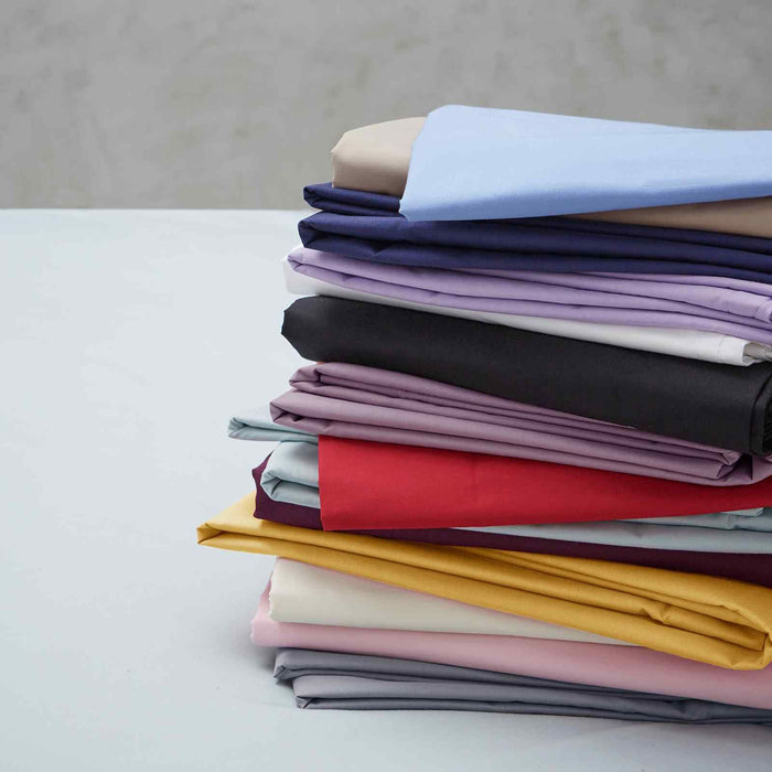 Easy Iron Percale Ochre Fitted Sheet