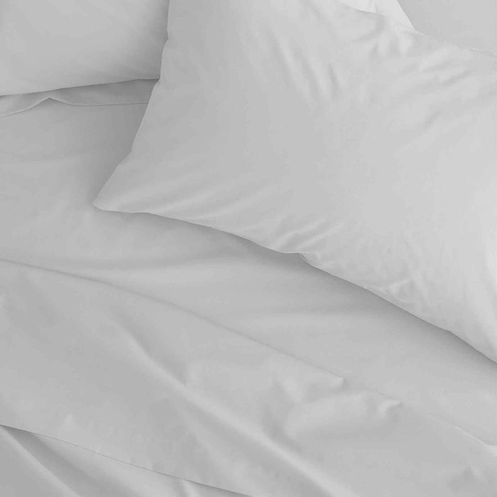 Easy Iron Percale White Flat Sheet