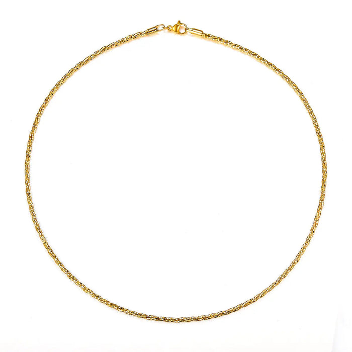 Elegant Twist Necklace Yellow Gold