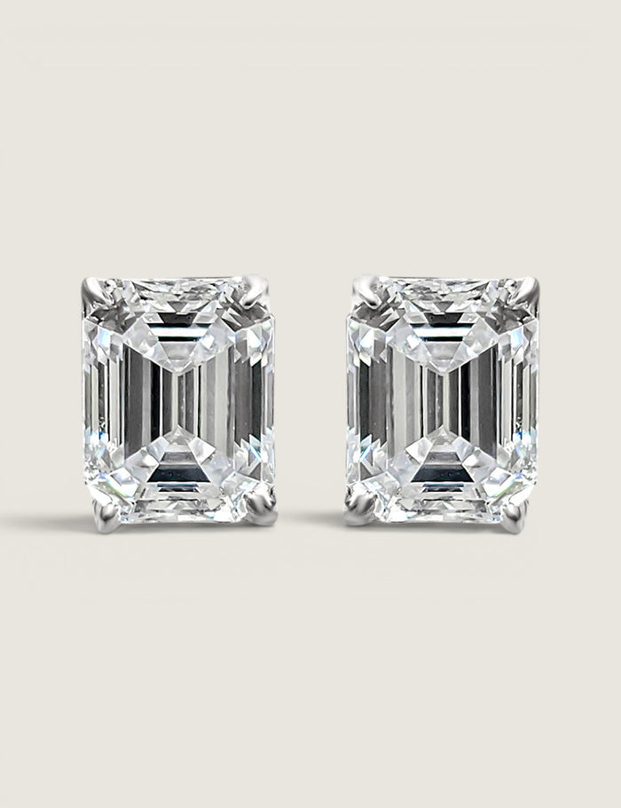 Emerald Cut Studs (5TCW) - Fantasia by DeSerio