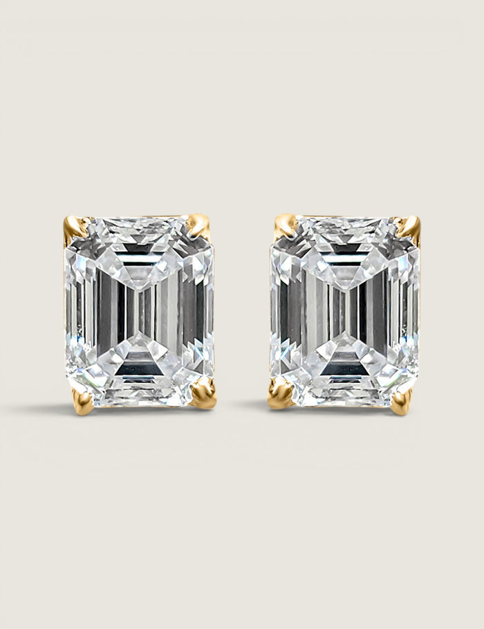 Emerald Cut Studs (5TCW) - Fantasia by DeSerio