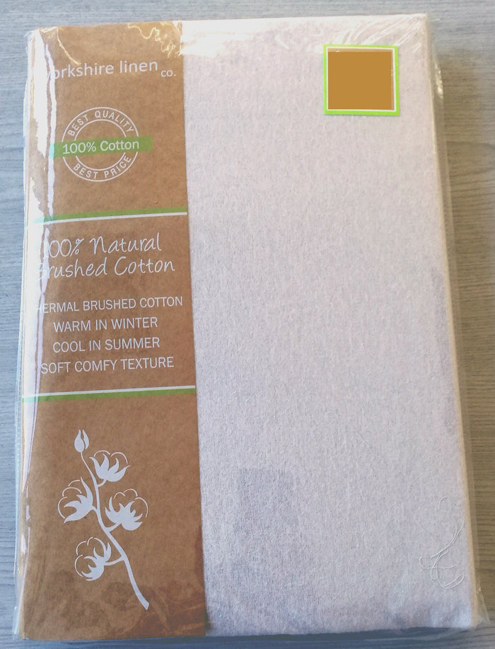 Essentials Flannelette Latte Flat Sheet