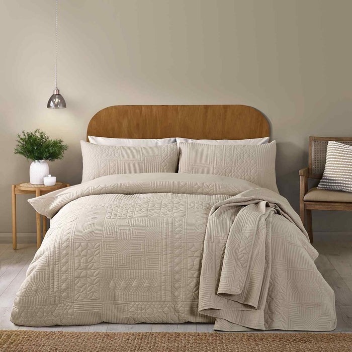 Folkstone Geo Natural Duvet Cover Set