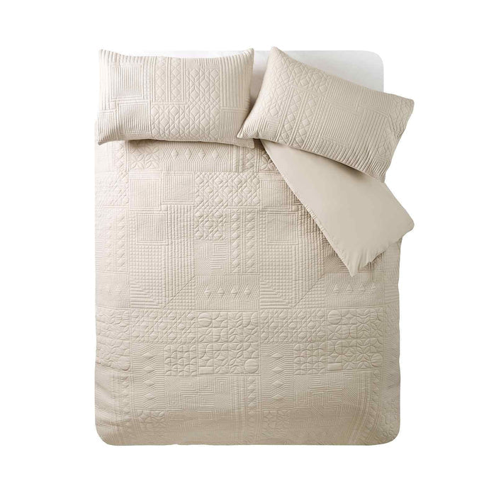 Folkstone Geo Natural Duvet Cover Set
