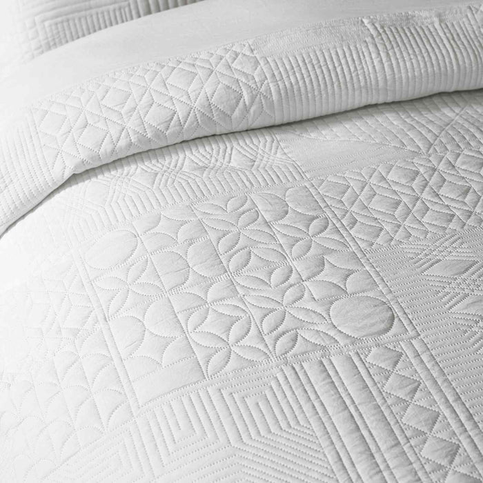 Folkstone Geo White Duvet Cover Set