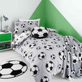 Football Fleece Grey Kids Duvet Set
