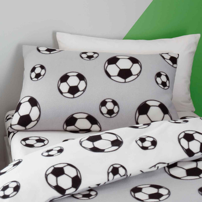 Football Fleece Grey Kids Duvet Set