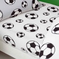 Football Fleece White Fitted Sheet