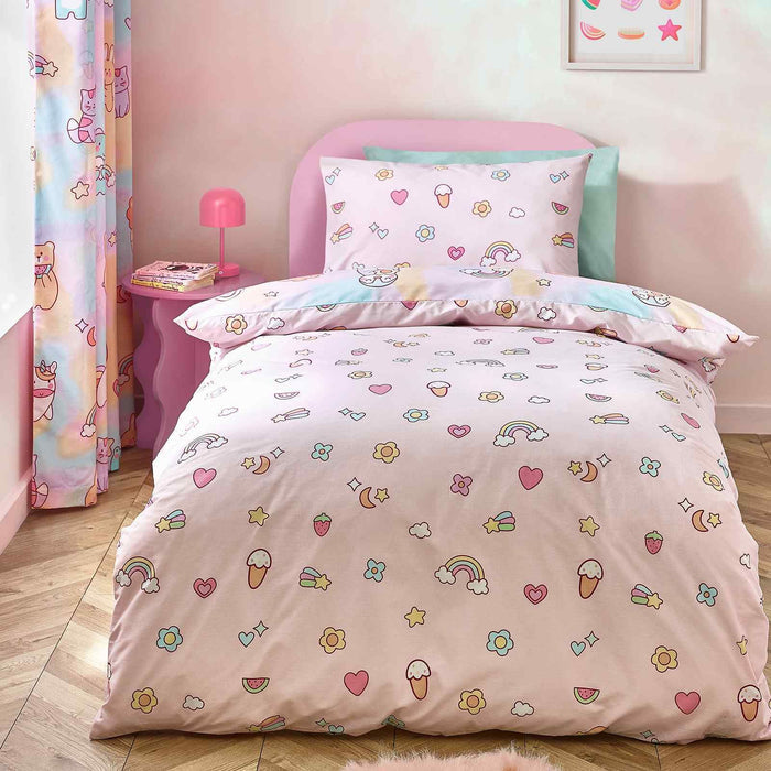 Forever Together Pastel Duvet Cover Set