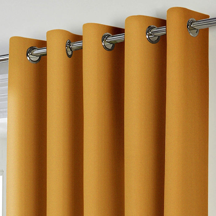Freya Ochre Eyelet Curtains