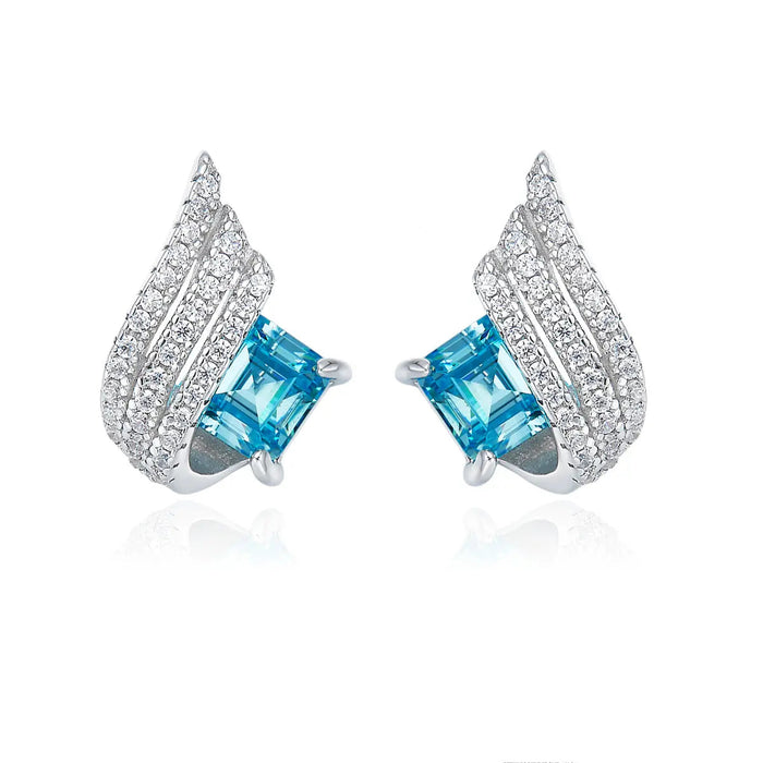 Galleon Earrings in Aquamarine