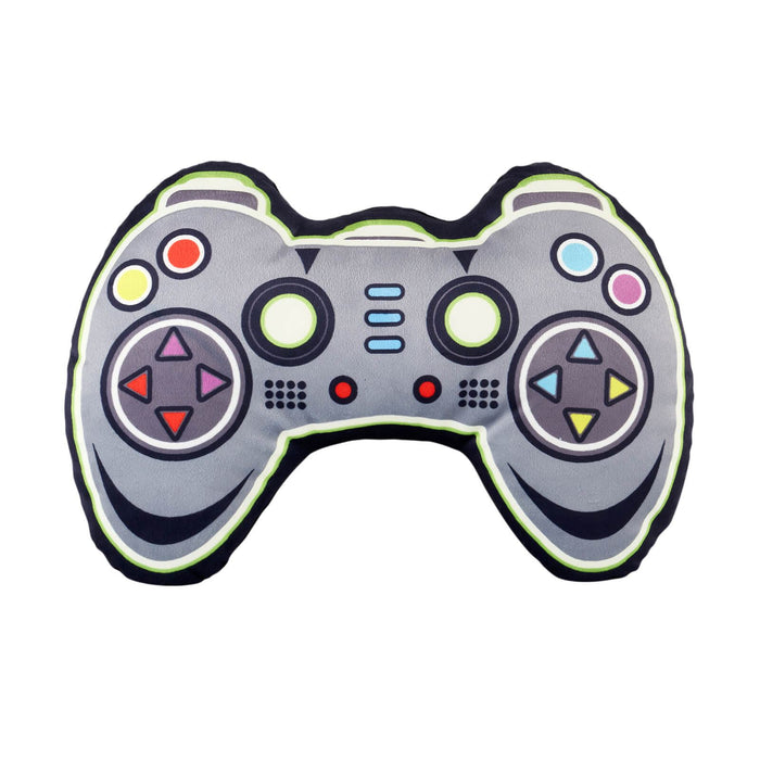 Game Over Glow in the Dark Fleece 3D Shaped Cushion Black