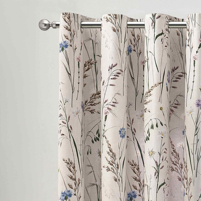 Grasmere Floral Lilac Curtains Two Panels - 66x90 Inch