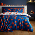 Halloween Pumpkins Navy Duvet Cover Set