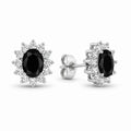 Halo Gem Earrings in Black Diamond by AZ Essentials
