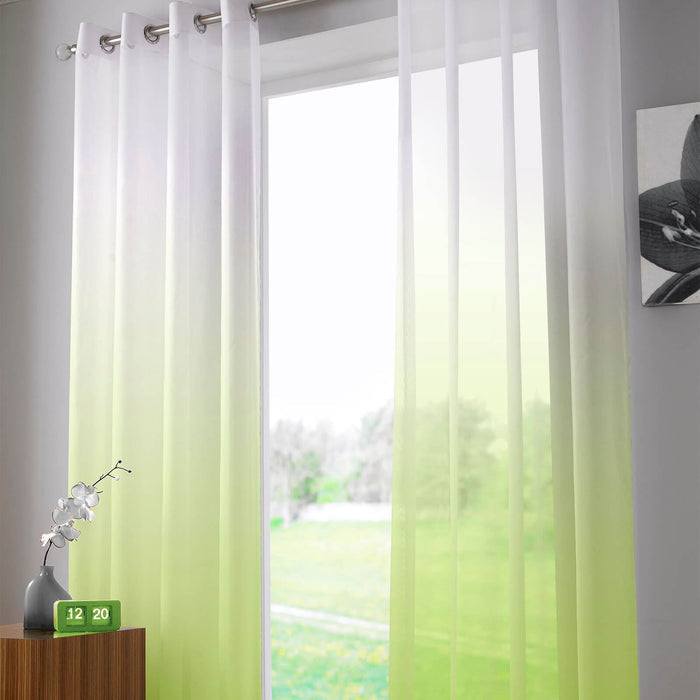 Harmony Plain Lime Voile Panel