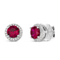 Hello, Halo 2 Carat Diamond Crystalline Studs - Garden Party Collection