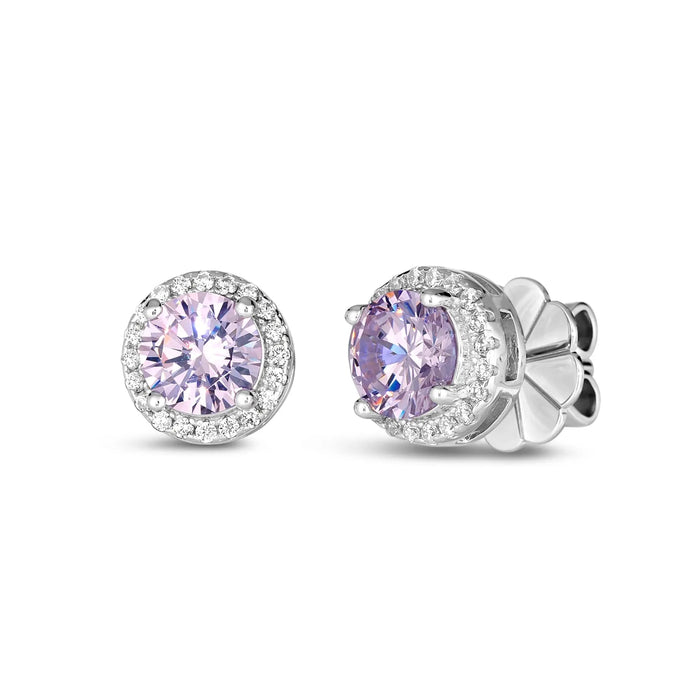 Hello, Halo 2 Carat Diamond Crystalline Studs - Garden Party Collection