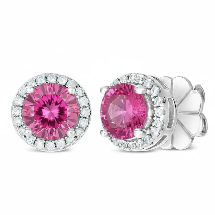 Hello, Halo 2 Carat Diamond Crystalline Studs - Garden Party Collection