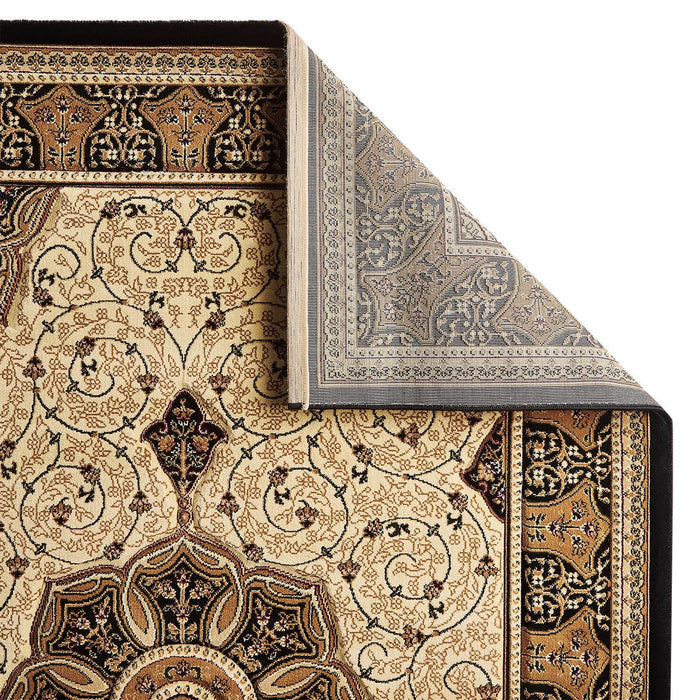 Think Rugs Heritage 4400 Black / Cream Rug