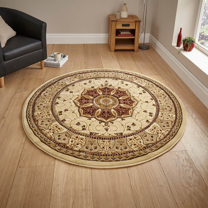 Think Rugs Heritage 4400 Cream / Red Rug