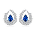High Society Earrings in Blue Sapphire