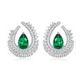 High Society Earrings in Emerald
