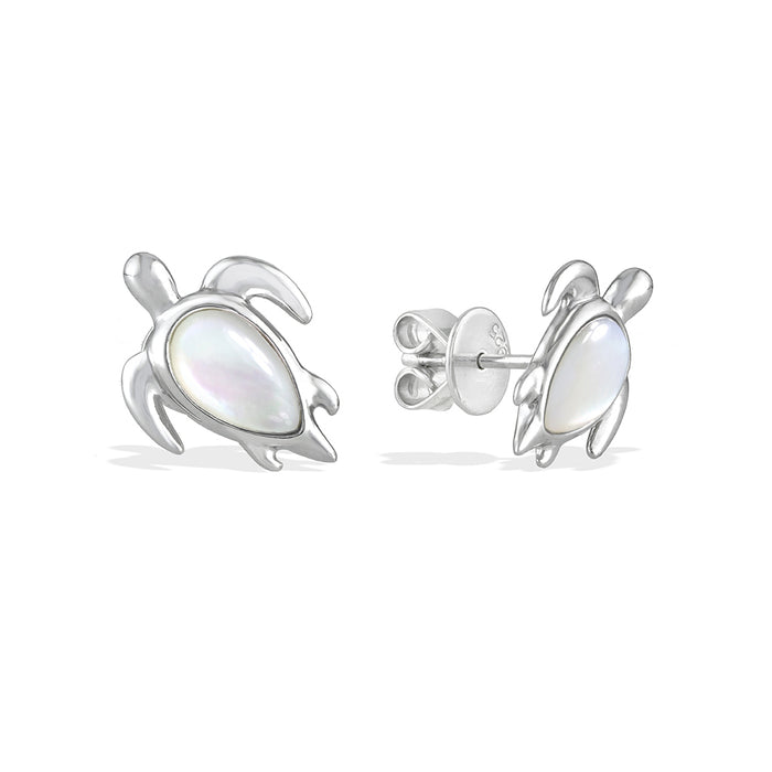 41564 - Sterling Silver - Honu Stud Earrings