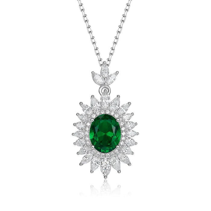 Imperial Emerald Crown Necklace