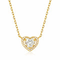 Isabella Heart Necklace in Yellow Gold