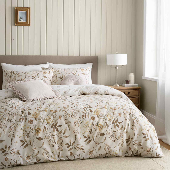 Isadora Floral Natural Duvet Cover Set