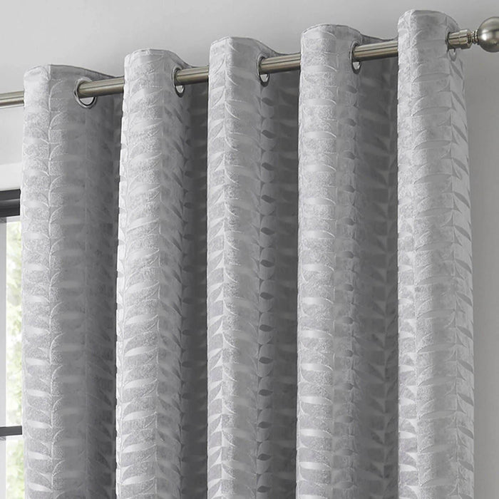 Kendal Silver Eyelet Curtains