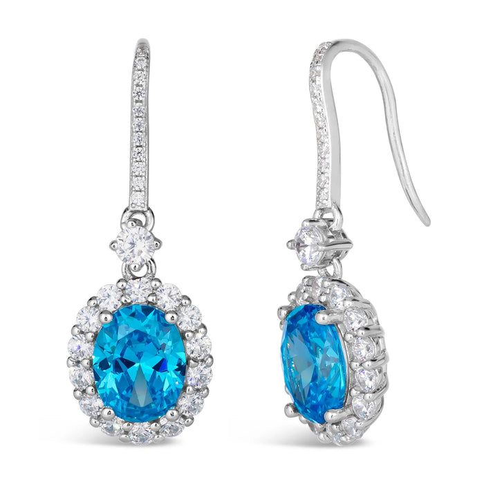Kennedy Crystalline Earrings in Aquamarine